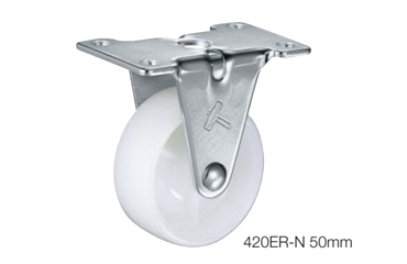 ハンマーキャスター 420ER (φ40～125)(プレート式・固定)(クロームメッキ)